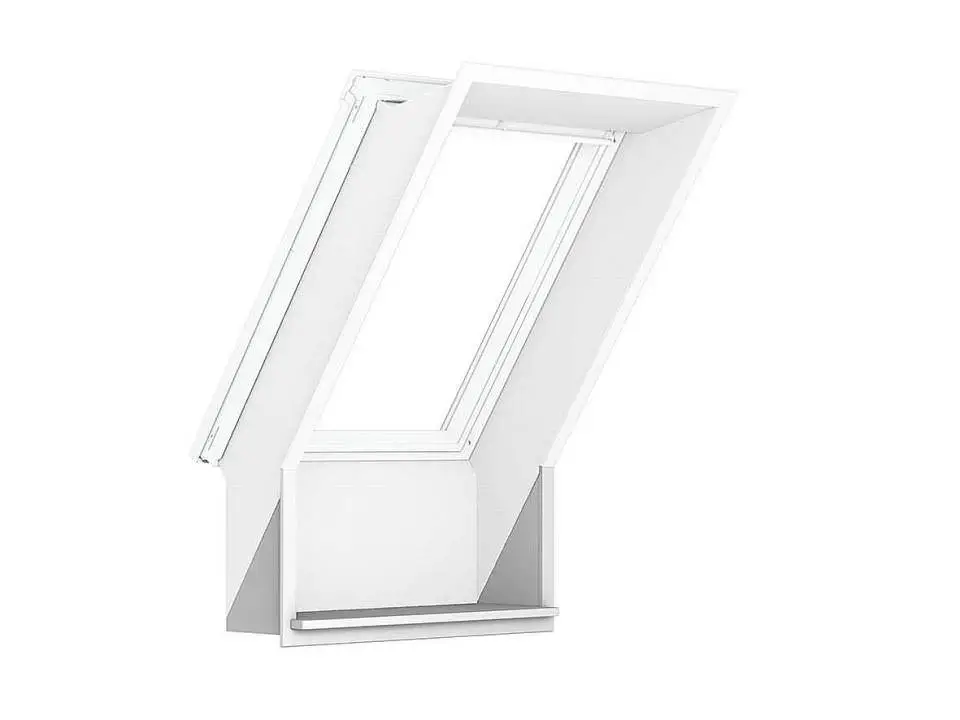 VELUX LEI 2000 Zusatzelement Abseite Kunststoff weiß inkl. Dampfsperrschürze BBX-LEICK002000M