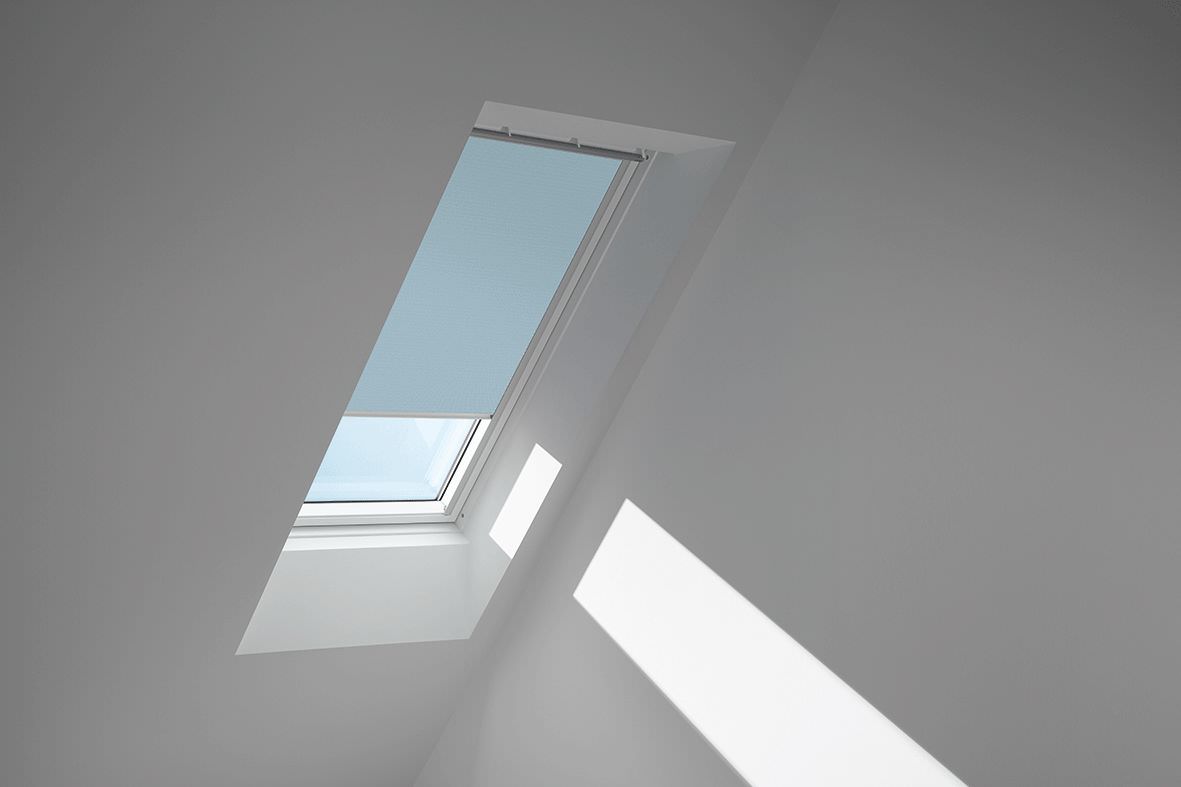 VELUX Verdunkelungsrollo Austauschfenster für andere Hersteller DKL 0811 4576S Himmelblau 4576 Schiene Alu-DKL08114576S