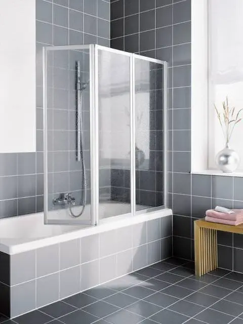 Kermi VARIO 2000 Faltwand 3-flügelig für Badewanne V2 FW3-V2FW30371412KM