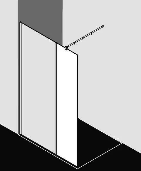 Kermi WALK-IN XB Festfeld in Flucht zur Kombination mit WALK-IN XB Duschwand XB WIH-XBWIH03020VAKM