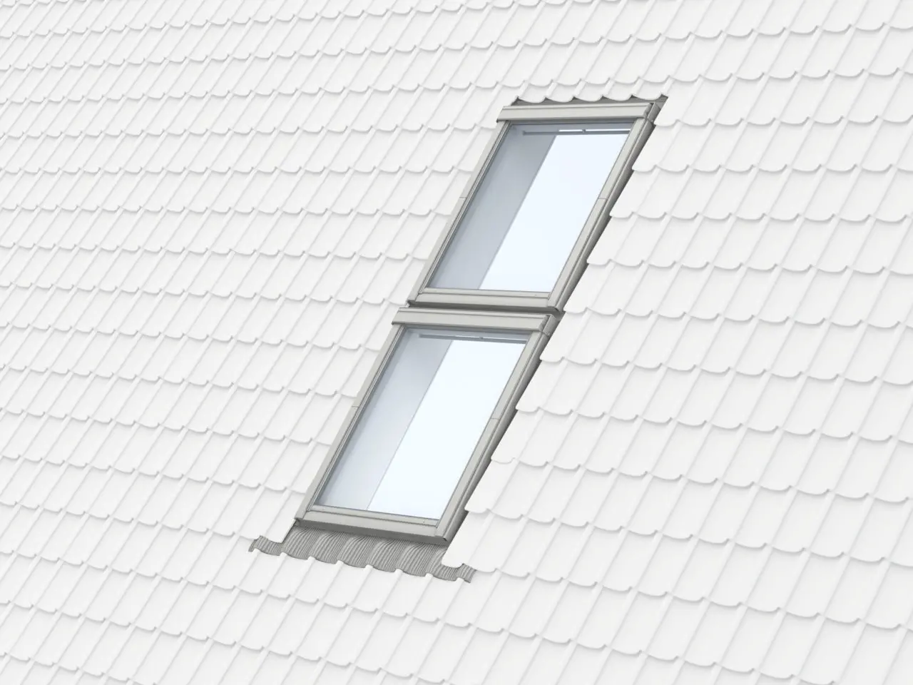 VELUX Kombi-Eindeckrahmen Ziegel vertieft Tandem Element oben-EKJCK020007EM