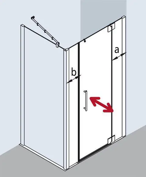 Kermi Pasa XP Pendeltür 1-flügelig mit Festfeldern PX 1GR/L-PX1GR110181AKM