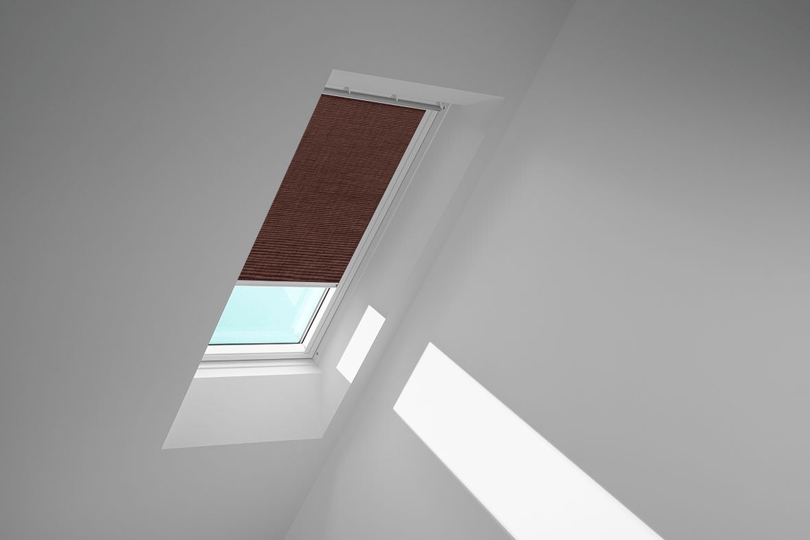 VELUX Sichtschutzrollo mit Führungsschienen Austauschfenster für andere Hersteller RFL 0811 4162S Rehbraun 4162 Schiene Alu-RFL08114162S