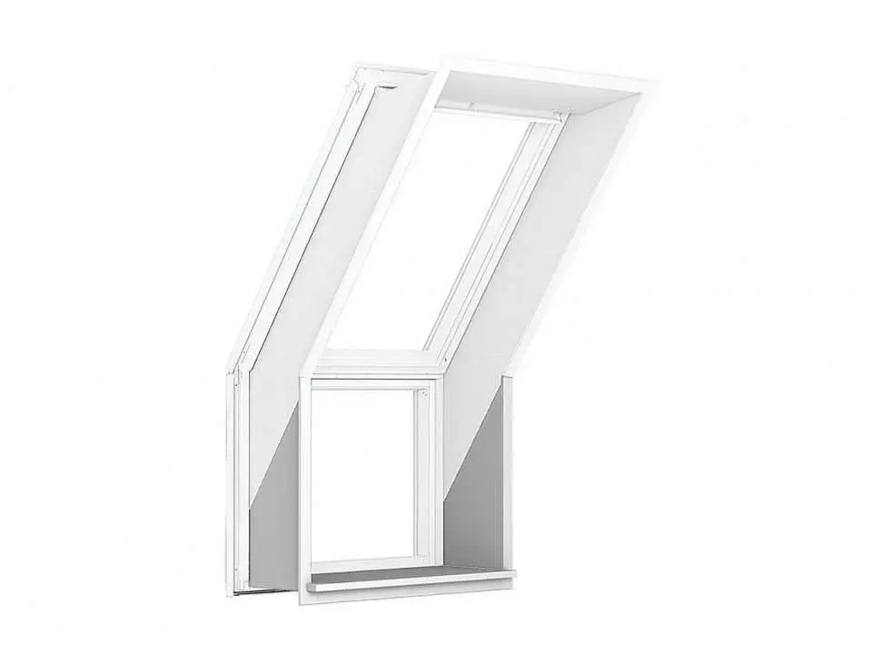 VELUX LVI 2000 Innenfutter-Zusatzelement WAND 30 cm Kunststoff weiß inkl. Dampfsperrschürze BBX-LVIMK002000M