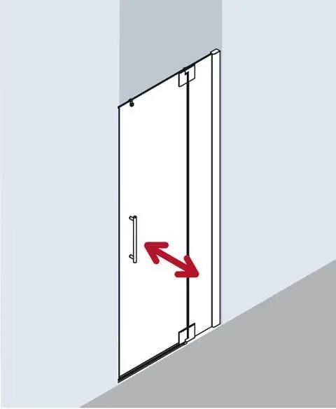 Kermi PASA XP Pendeltür 1-flügelig mit Festfeld PX 1TR/L-PX1TR075181AKM