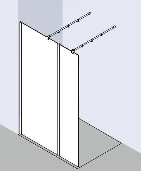 Kermi WALK-IN XB Festfeld in Flucht zur Kombination mit WALK-IN XB Duschwand XB WIH-XBWIH03020VAKM
