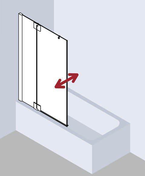 Kermi PASA XP Pendelflügel mit Festfeld PX DTL/R-PXDTL080151AKM