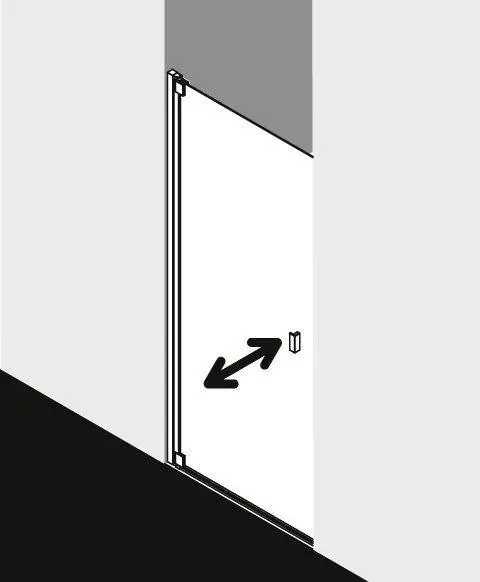 Kermi RAYA Pendeltür 1-flügelig RA 1TR/L-RA1TR075181AKM