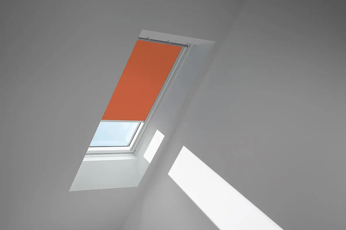 VELUX Verdunkelungsrollo Austauschfenster für andere Hersteller DKL 0811 4564S Orange 4564 Schiene Alu-DKL08114564S