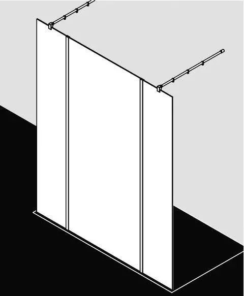 Kermi WALK-IN XB Festfeld in Flucht zur Kombination mit WALK-IN XB Duschwand XB WIH-XBWIH03020VAKM