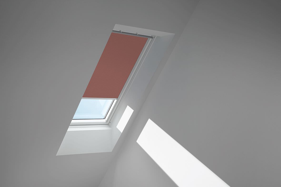 VELUX Verdunkelungsrollo Austauschfenster für andere Hersteller DKL 0811 4578S Rosenholz 4578 Schiene Alu-DKL08114578S