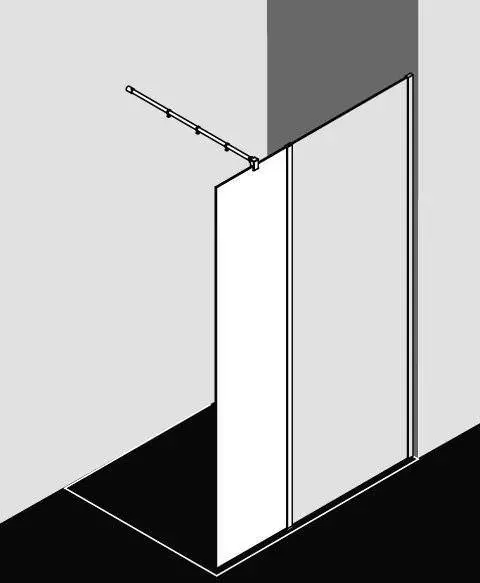 Kermi WALK-IN XB Festfeld in Flucht zur Kombination mit WALK-IN XB Duschwand XB WIH-XBWIH03020VAKM