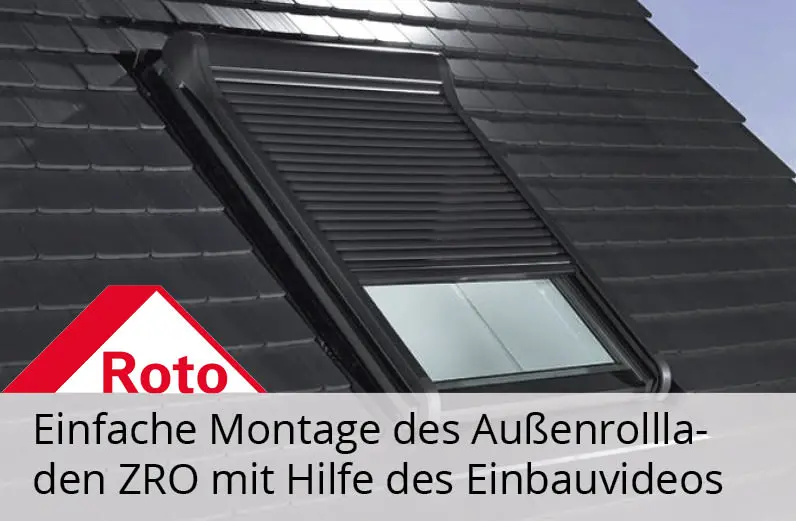 Roto ZRO Außenrollladen Solar Funk Einbauvideo