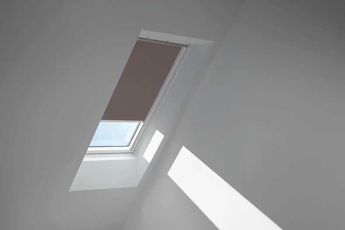 VELUX Verdunkelungsrollo Austauschfenster für andere Hersteller DKL 0811 4577S Taupe 4577 Schiene Alu-DKL08114577S