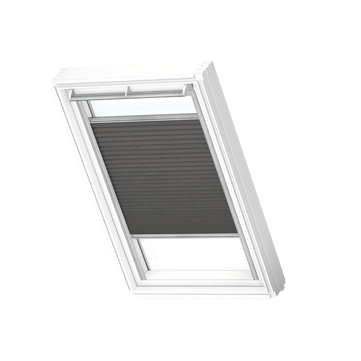 VELUX Vorteils-Set Plissee mit Hitzeschutz FOL C02 1274S Graphit 1274, Schiene Alu Natur-FOLC021274S
