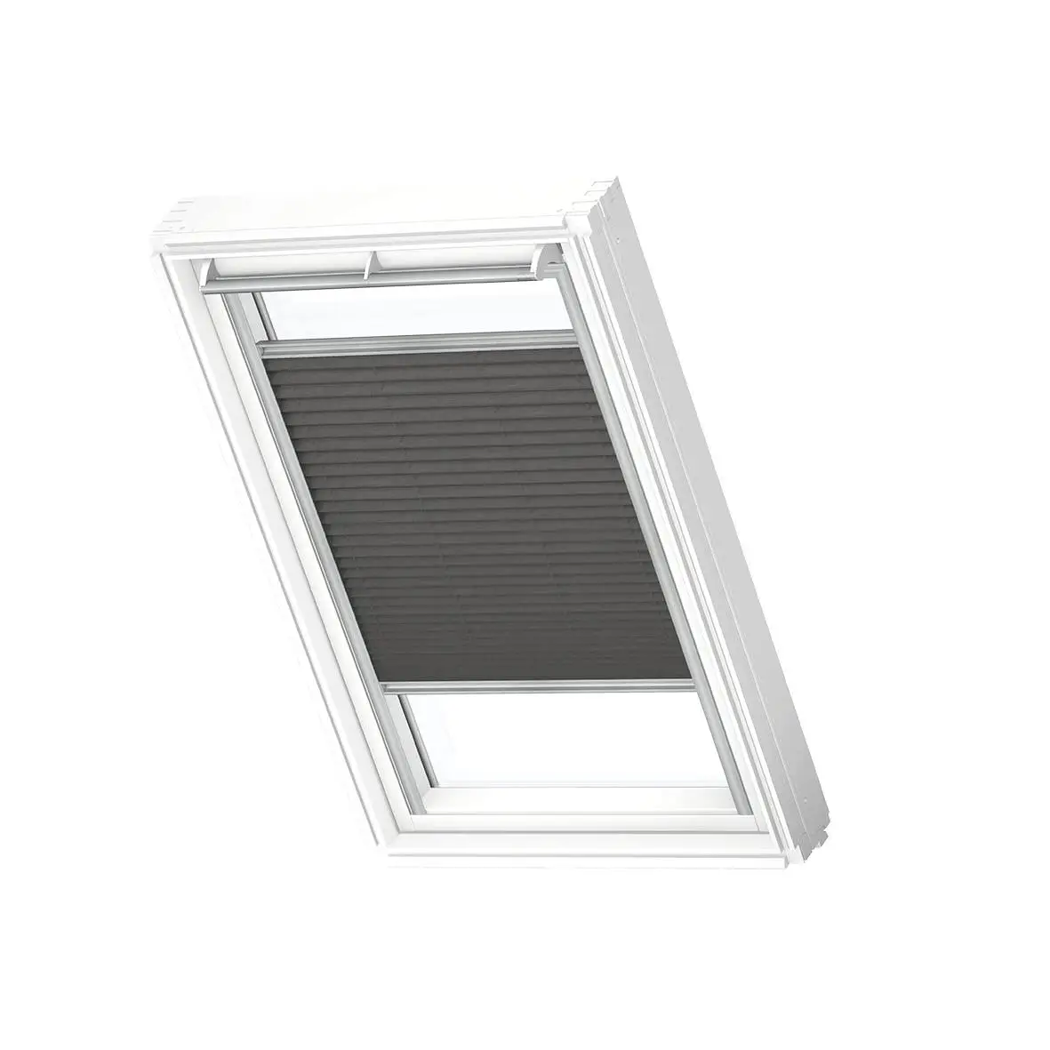 VELUX Vorteils-Set Plissee mit Hitzeschutz FOL C02 1274S Graphit 1274, Schiene Alu Natur-FOLC021274S