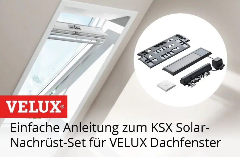 Einbau KSX Solar-Nachrüst-Set für VELUX Dachfenster