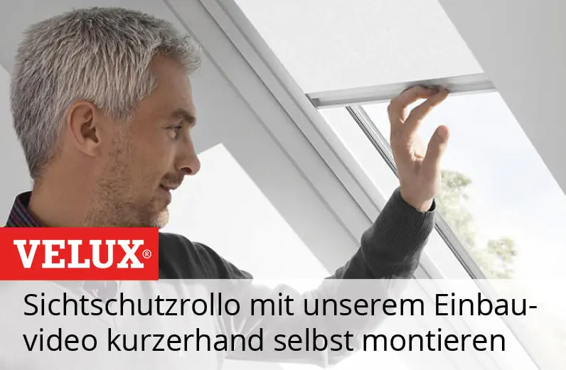 VELUX Sichtschutzrollo mit Führungsschiene Einbauvideo