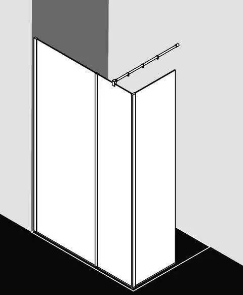 Kermi WALK-IN XB Festfeld in Flucht zur Kombination mit WALK-IN XB Duschwand XB WIH-XBWIH03020VAKM