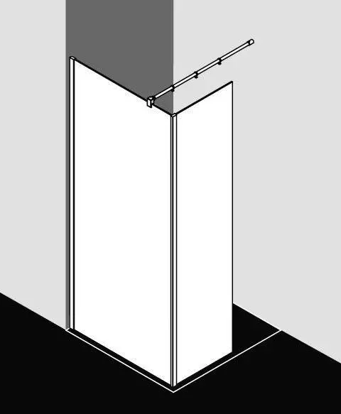 Kermi WALK-IN XB Festfeld im Winkel zur Kombination mit WALK-IN XB Duschwand-XBFFW03020VAKM