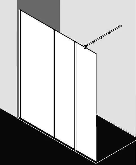 Kermi WALK-IN XB Festfeld in Flucht zur Kombination mit WALK-IN XB Duschwand XB WIH-XBWIH03020VAKM