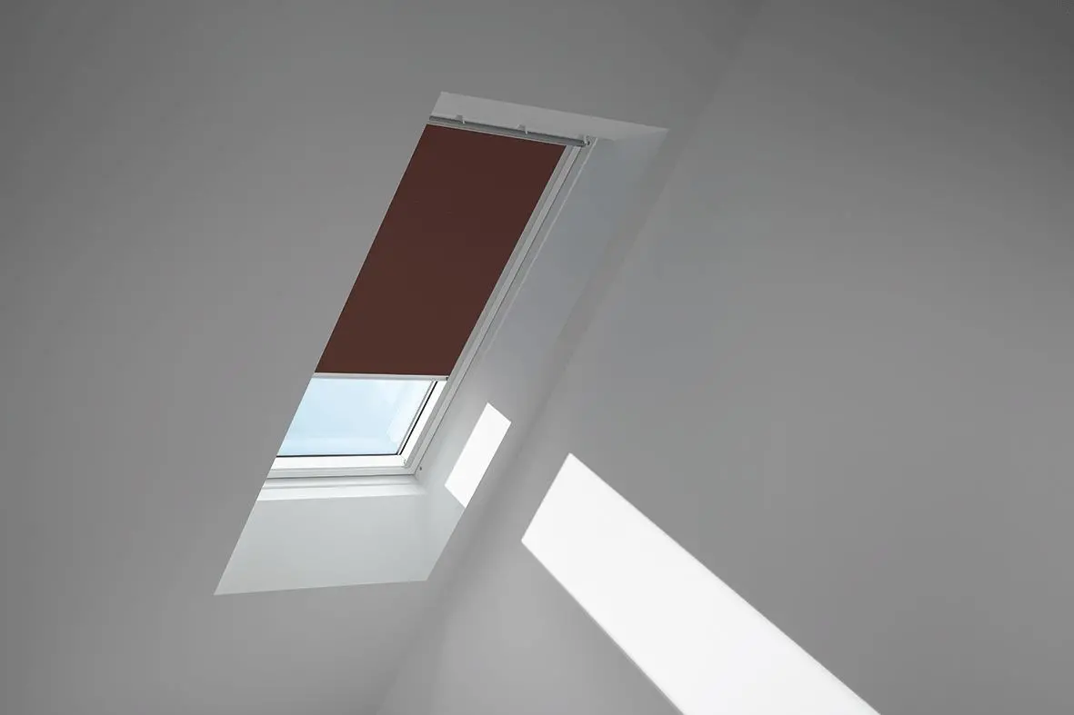 VELUX Verdunkelungsrollo Austauschfenster für andere Hersteller DKL 0811 4559S Dunkelbraun 4559 Schiene Alu-DKL08114559S