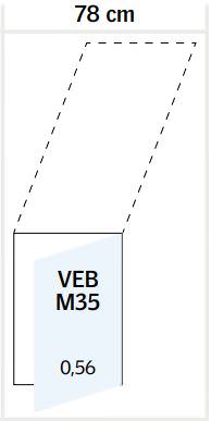 VELUX Dachterrasse Unterelement Tür DIN re VEB M35 2065 weiß lack EN. PLUS Alu 78x109 Uw-Wert: 1,0-VEBM352065