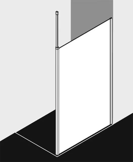 Kermi Walk-In XB Wall mit variabler Stabilisierung Wand oder Decke XB WDR/L-XBWDL08020VAKM