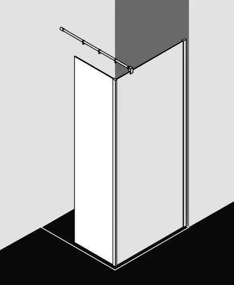 Kermi WALK-IN XB Festfeld im Winkel zur Kombination mit WALK-IN XB Duschwand-XBFFW03020VAKM