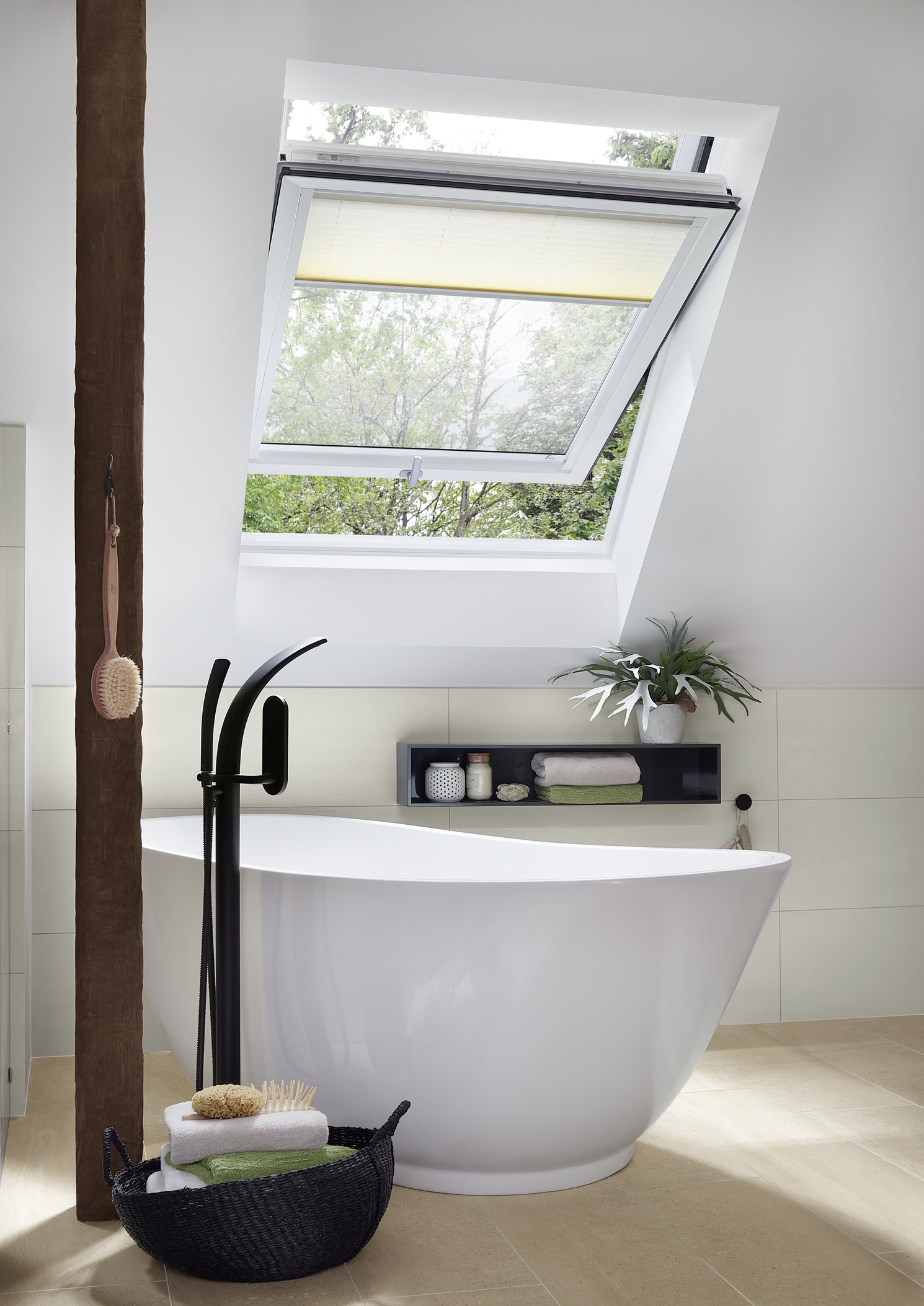 Fenster, Baden, Dachfenster, Badewanne, Wanne