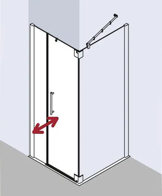 Kermi Pasa XP Pendeltür 1-flügelig und Festfeld PX 1FR/L-PX1FR075181AKM