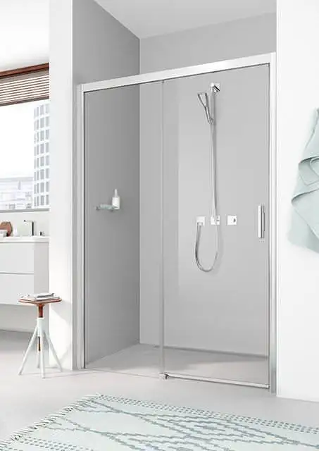 Kermi PEGA Gleittür 2-teilig bodenfrei mit Festfeld PE D2R/L-PED2L10018VAKM