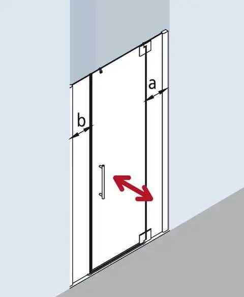 Kermi Pasa XP Pendeltür 1-flügelig mit Festfeldern PX 1GR/L-PX1GR110181AKM