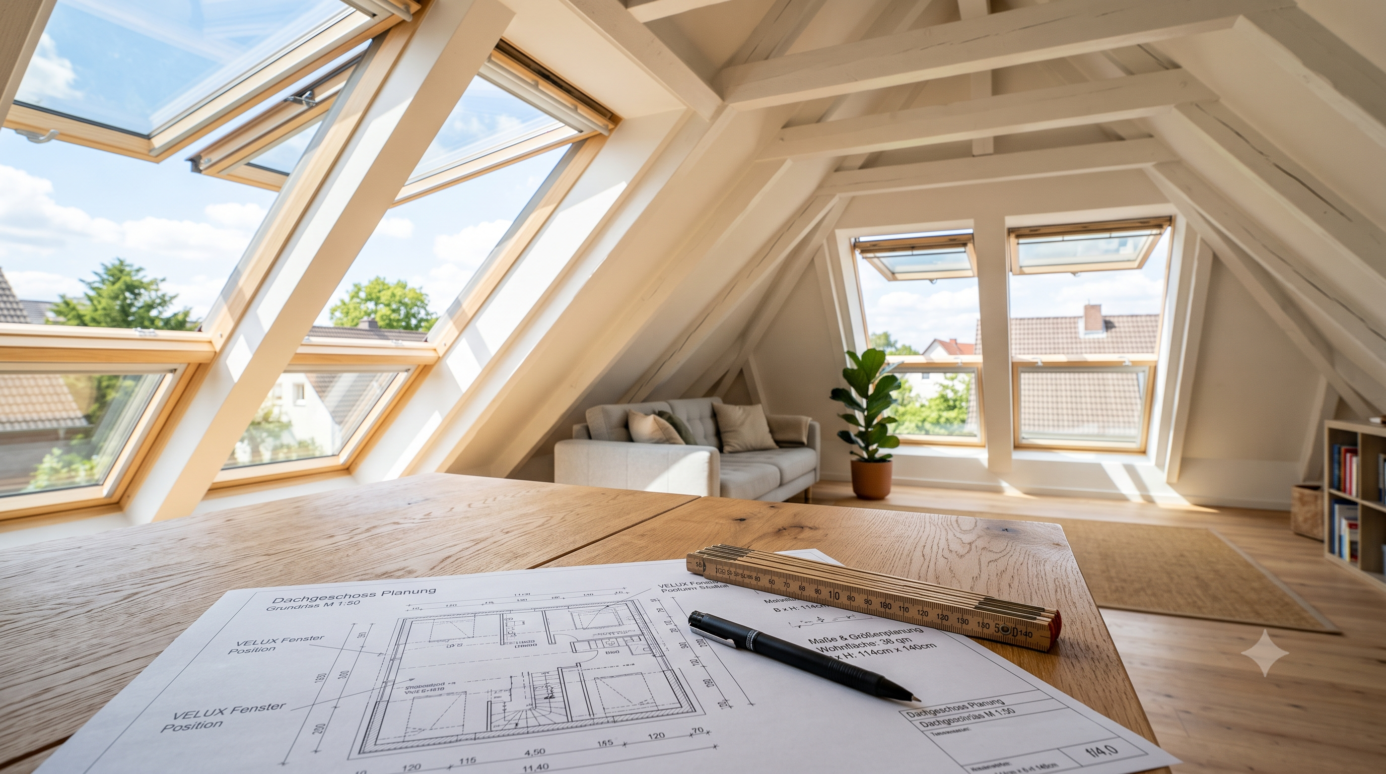 VELUX Maßtabelle Übersicht Dachfenster Größen