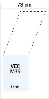 VELUX Dachterrasse Unterelement unten fest VEC M35 2065 weiß lack EN. PLUS Alu 78x109 Uw-Wert: 1,0-VECM352065