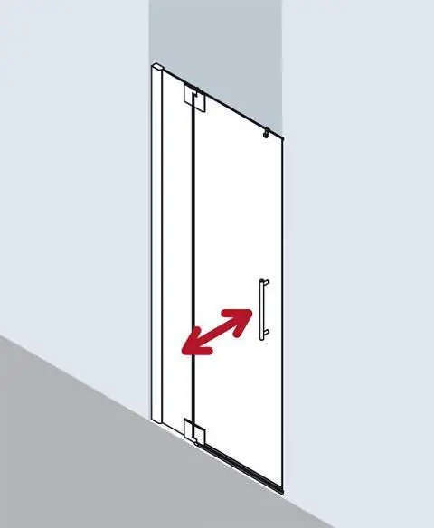 Kermi PASA XP Pendeltür 1-flügelig mit Festfeld PX 1TR/L-PX1TR075181AKM