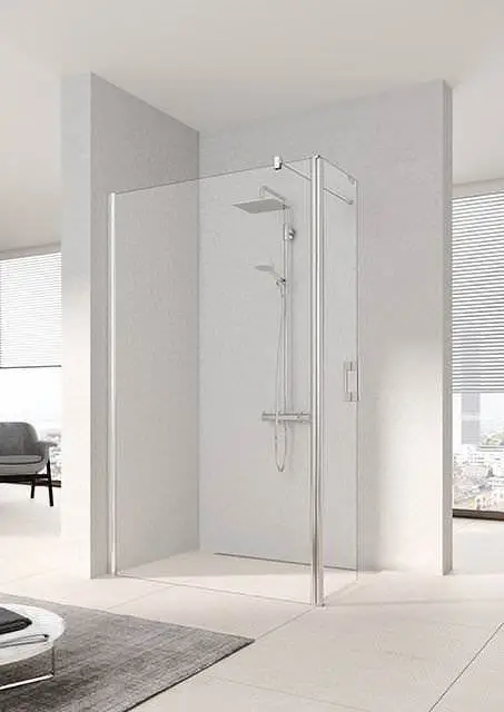 Kermi PEGA WALK-IN Pega Wall mit beweglichem Flügel PE TFR/L-PETFL08018VAKM