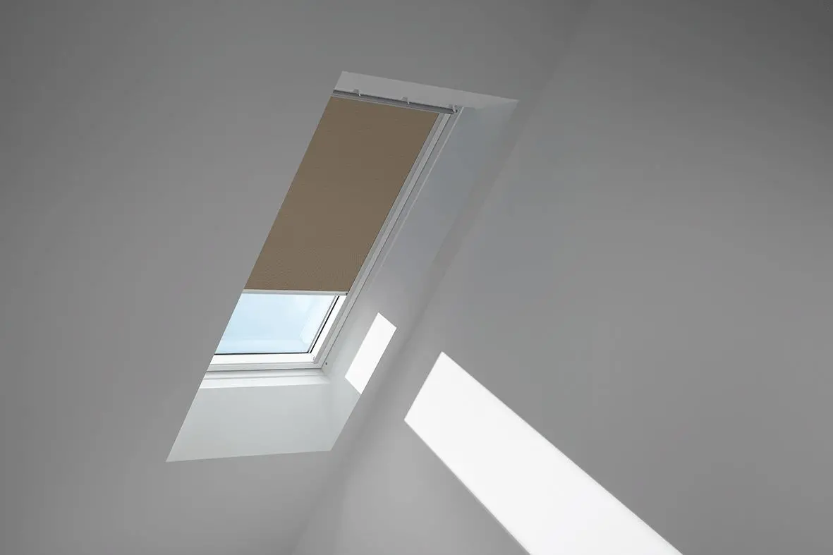 VELUX Verdunkelungsrollo Austauschfenster für andere Hersteller DKL 0811 4574S Nougat 4574 Schiene Alu-DKL08114574S