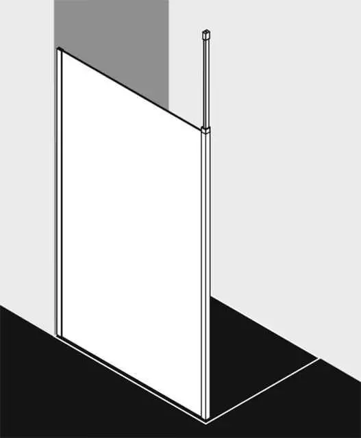 Kermi Walk-In XB Wall mit variabler Stabilisierung Wand oder Decke XB WDR/L-XBWDL08020VAKM