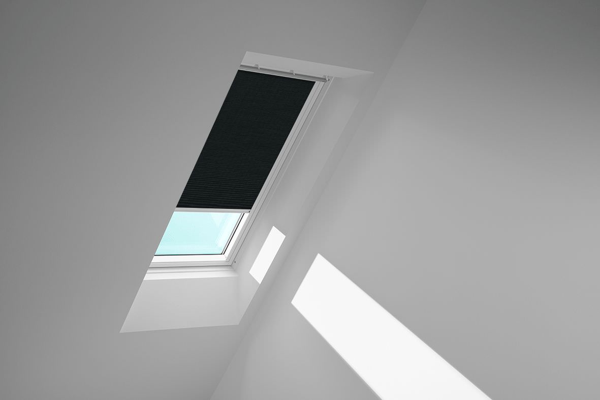 VELUX Sichtschutzrollo mit Führungsschienen Austauschfenster für andere Hersteller RFL 0811 4069S Schwarz 4069 Schiene Alu-RFL08114069S