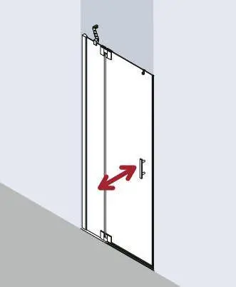 Kermi Filia XP Pendeltür 1-flügelig mit Festfeld FX 1TR/L-FX1TR07518VAKM
