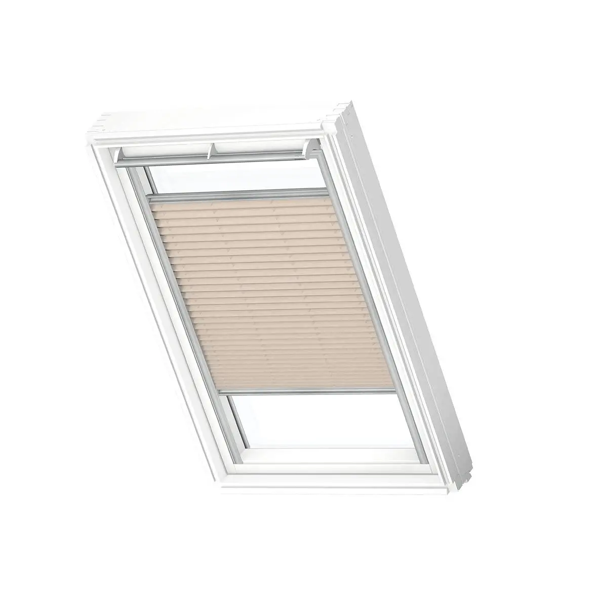 VELUX Vorteils-Set Plissee mit Hitzeschutz FOL C02 1259S Hellbeige 1259, Schiene Alu Natur-FOLC021259S