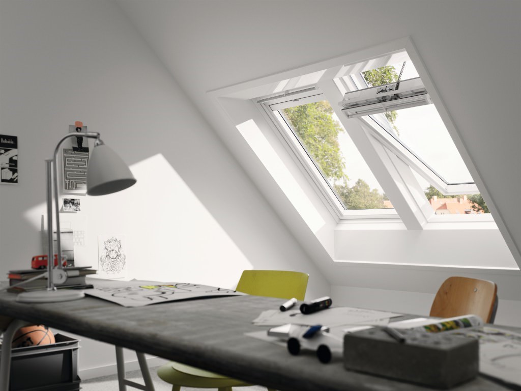 VELUX Elektro Schwingfenster Holz GGL-GGLCK02206221M