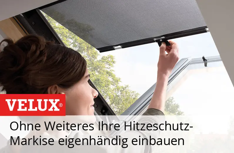 VELUX Hitzeschutz-Markise Haltekrallen MHL Einbauvideo