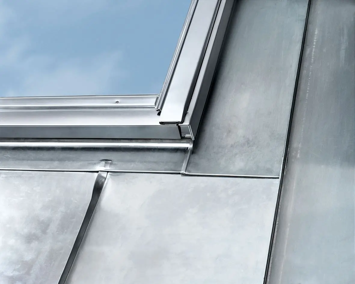 VELUX Einzel-Eindeckrahmen ungedämmt EDE CK02 1100 Metall-Stehfalz Kupfer + BFX-EDECK021100
